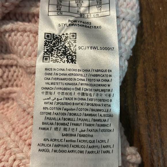 Pink Guess Cowl Neck Sweater Sz XL - Picture 4 of 4